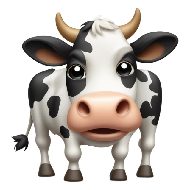 cow sticking up middle finger sticker