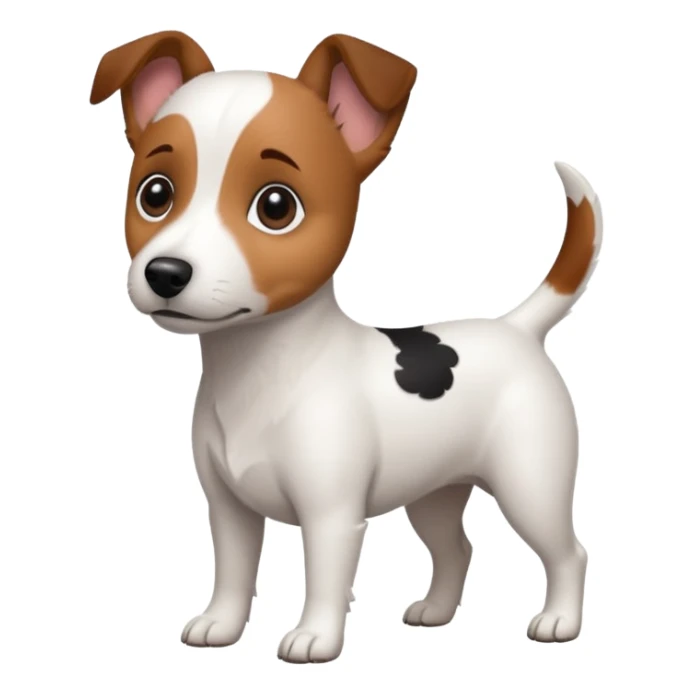 a white jack russell the size of a kelpie sticker
