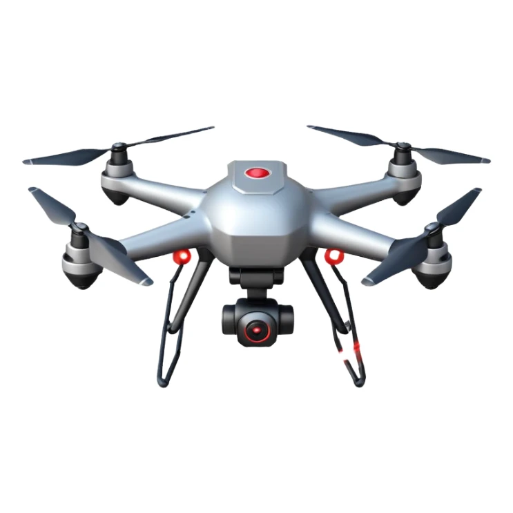 flying targeting drone acquires target and paints with laser sticker