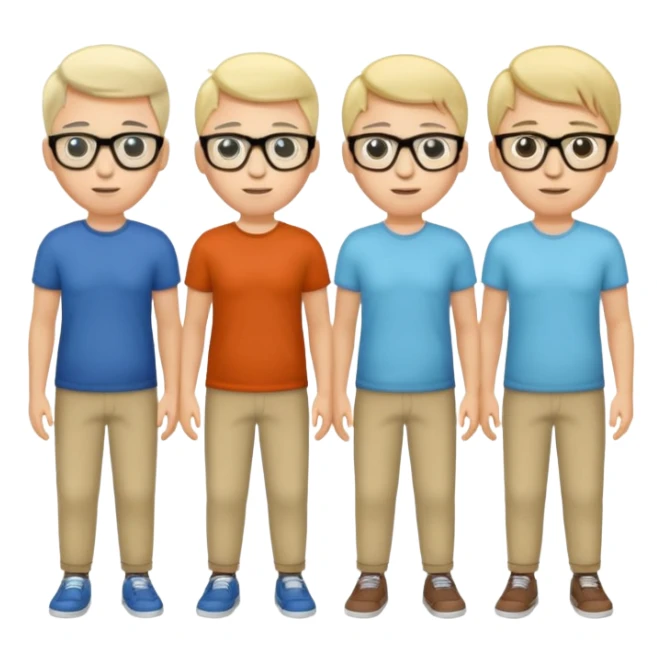 Group of 4 vibe coders, all male and white skinned  sticker