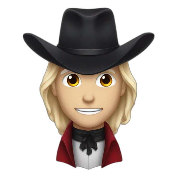 Dracula romantic with cowboy hat sticker