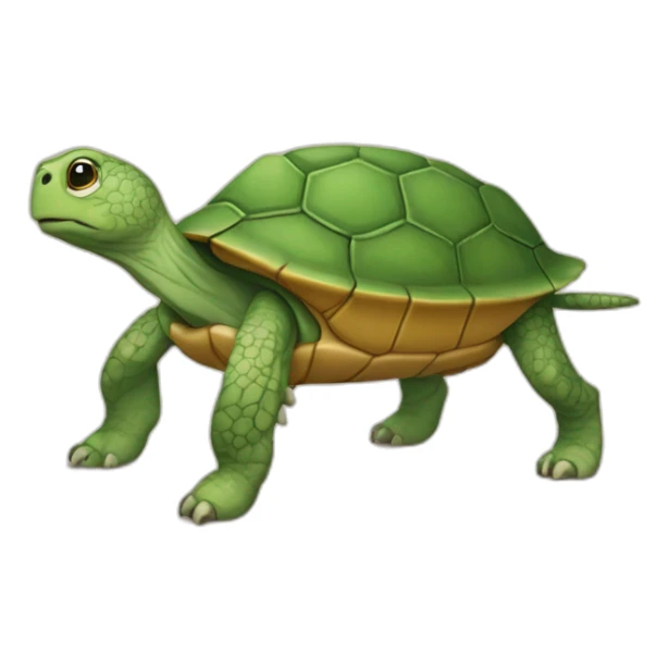une tortue sur un chien sticker