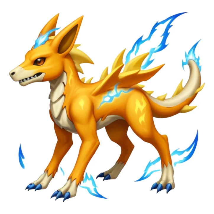 Manectric-Lucio-Cubone-Draco-Fakémon-hybrid-creature (full body), 4 legs sticker