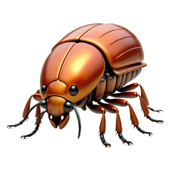 Cinematic Adorable Yawning Beetle Portrait Emoji, Head tilted slightly with a dramatic, wide-open yawn, showcasing a small, intricately armored form with softly drooping elytra and sleepy, half-closed eyes, Simplified yet irresistibly cute features, highly detailed, glowing with a soft, cozy metallic glow, high shine, relaxed yet expressive, stylized with a dash of whimsical natural charm, soft glowing outline, capturing the essence of a drowsy beetle that appears ready to stretch and yawn its way out of the screen! sticker