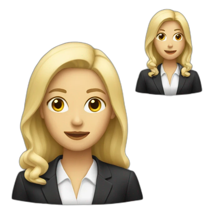 blond woman in a suit sticker