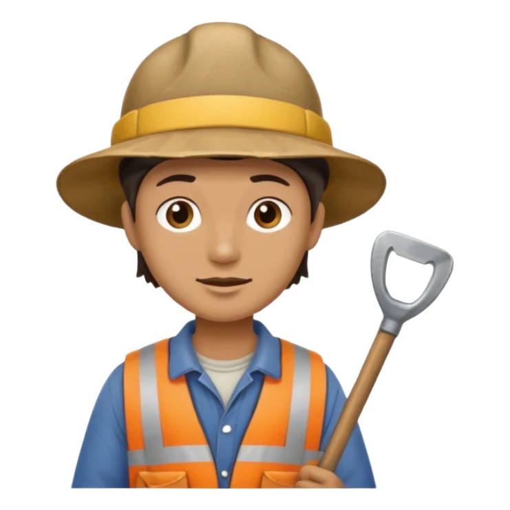 Field Digger with Shovel from Archaeology Team sticker