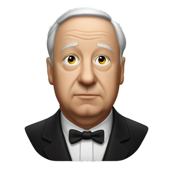 Professional ID photo of Alfred Hitchcock sticker