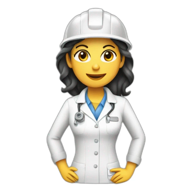 Chica ingeniera de montes piel clara sticker