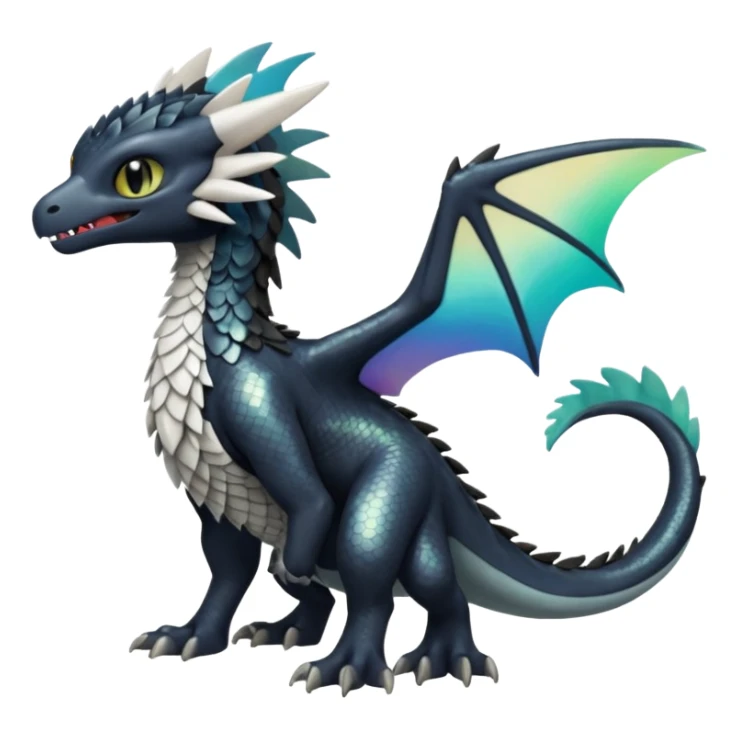Shiny Toothless-Trico-Silvally-Fakémon-hybrid-creature (full body)  sticker