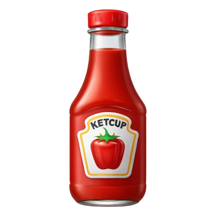 Glass Bottle of ketchup sticker