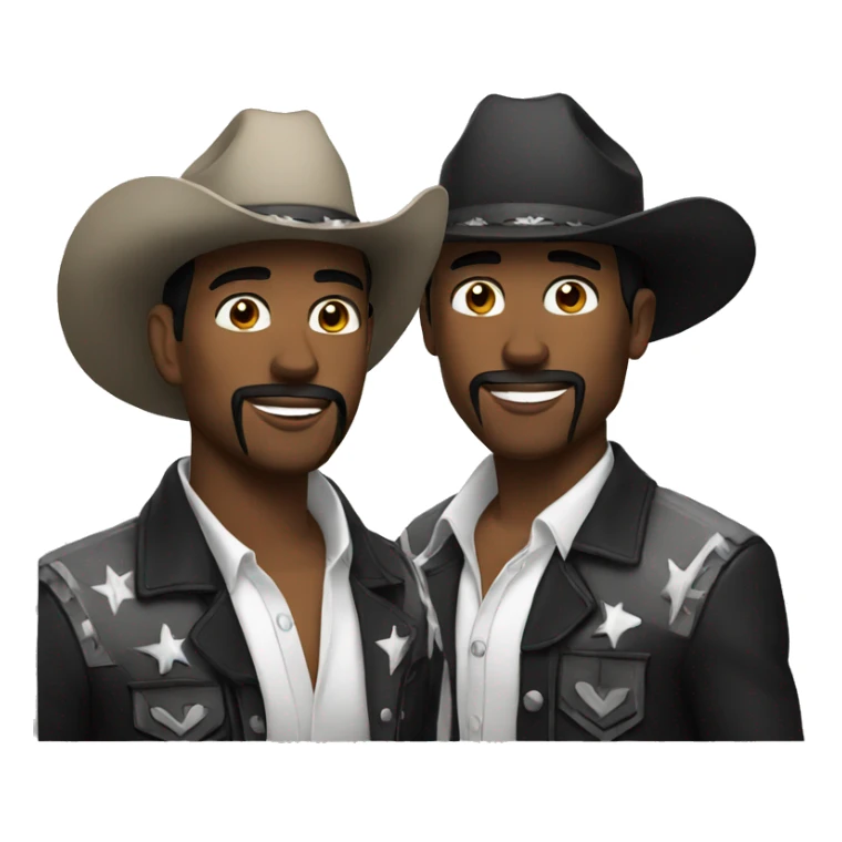 Black and white gay-cowboys sticker