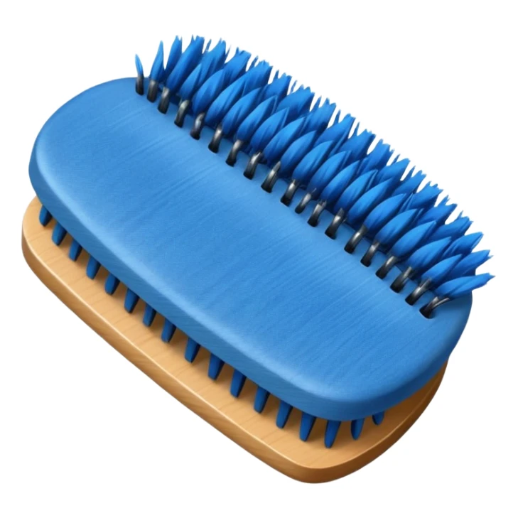 Denim hair brush sticker