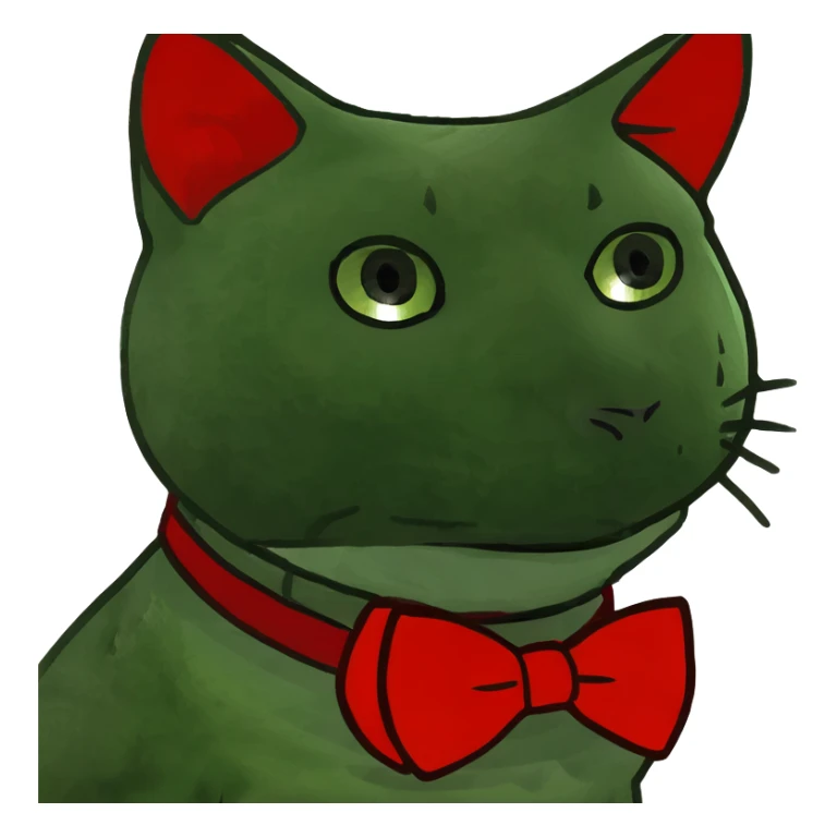 Domestic shorthair brown cat sticker