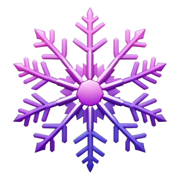 pastel pink and purple gradients snowflake  sticker