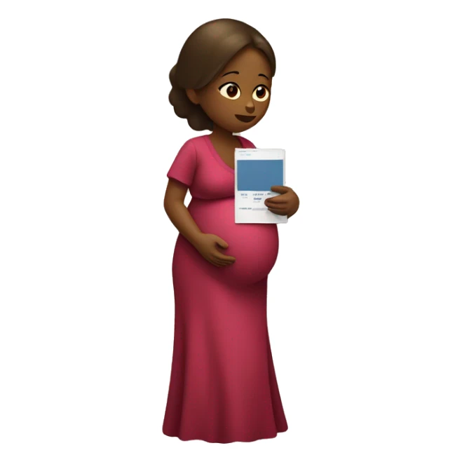 pregnant women with blood testing sticker