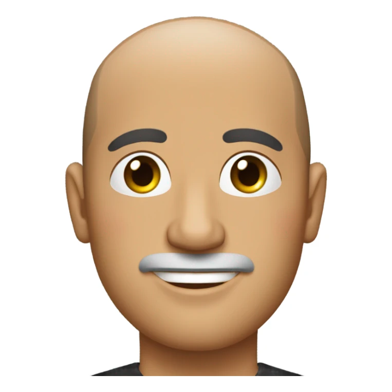 italian middle aged man, with buzz cut and no beard. wearing a black smart shirt unbuttoned. sticker