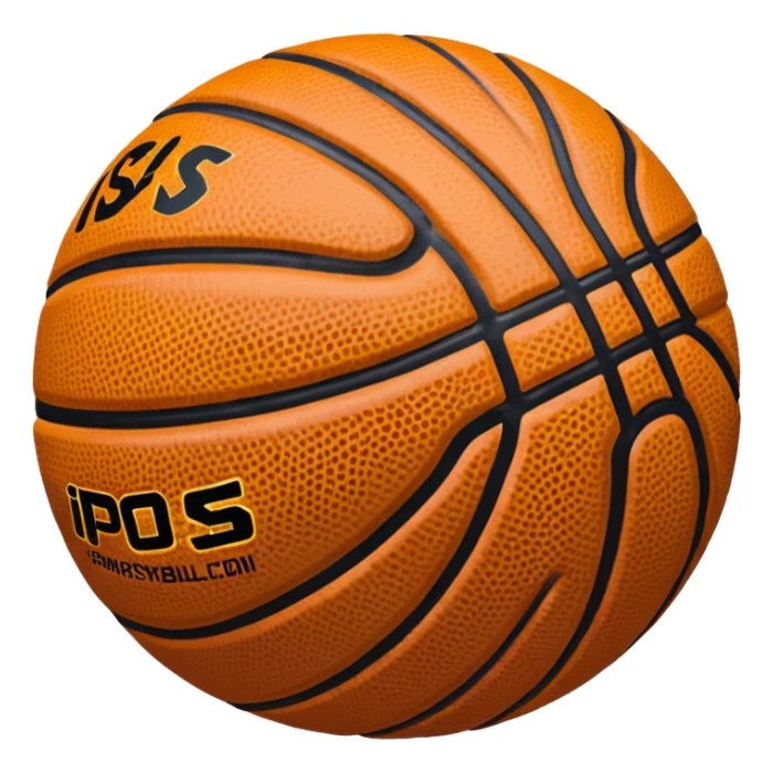 A black basketball emoji colored black sticker
