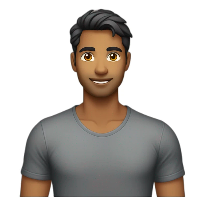 handsome 27 year old sri lankan guy in black t-shirt sticker