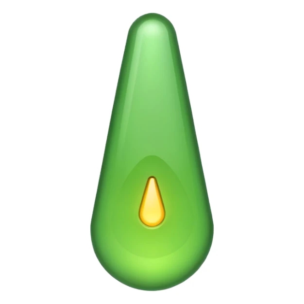 make exclamation sign inlight green color emoji sticker