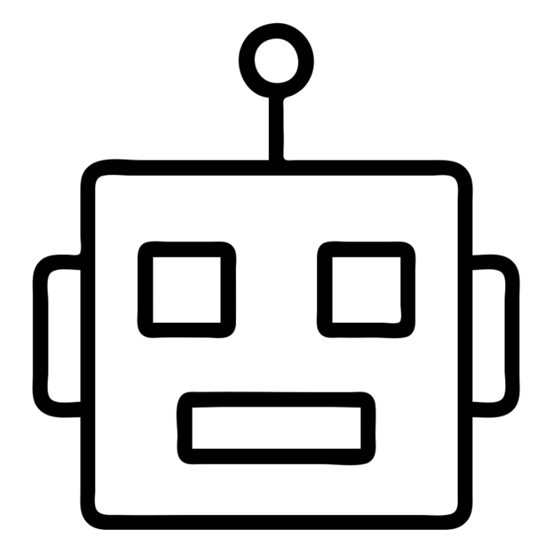 minecraft-like robotic face sticker