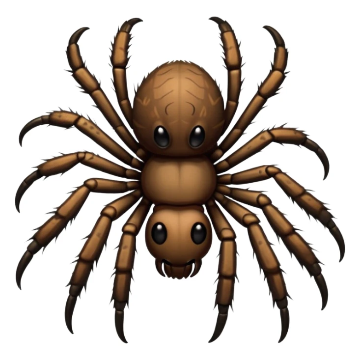 Hairy tarantula  cartoon -style/cute and transparent for a sticker  sticker