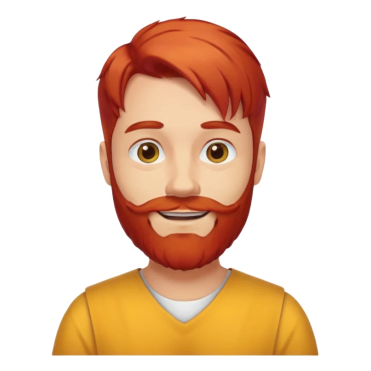 red hair, white bearded man angel yello dress sticker