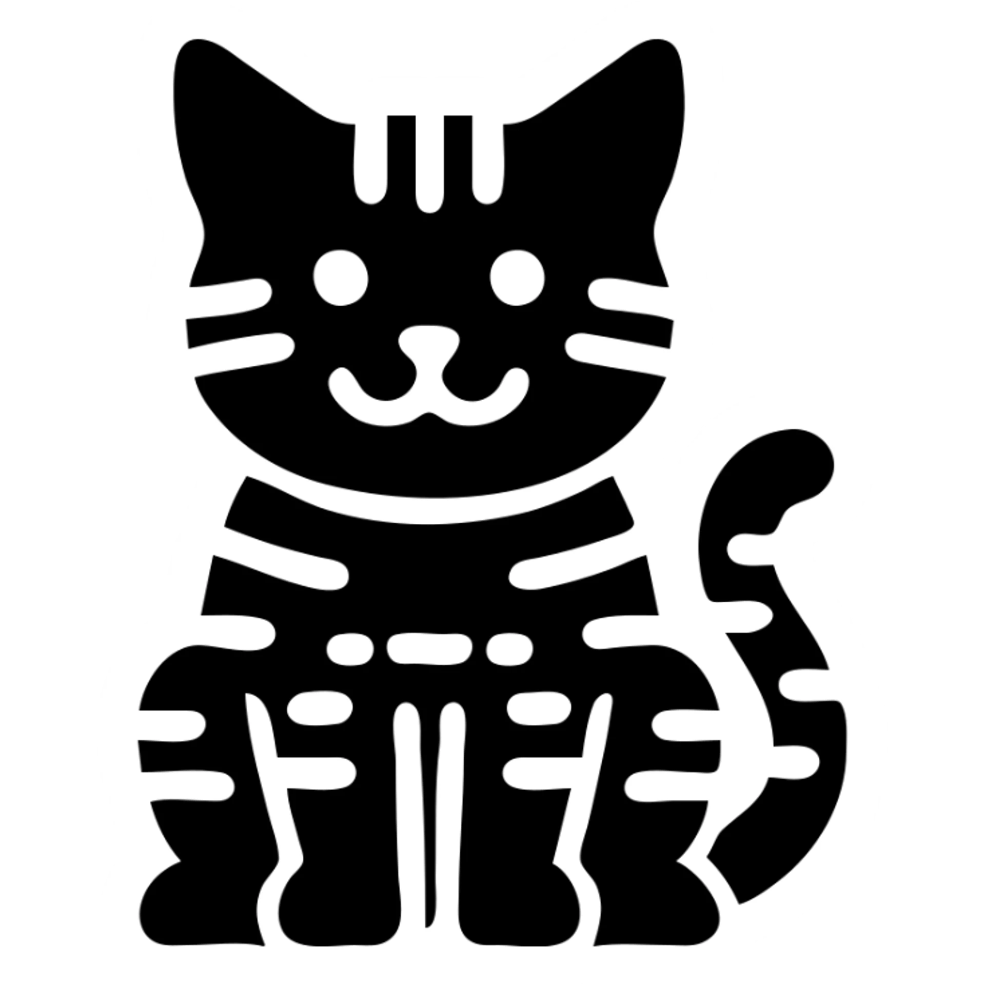 A smiling Bengal cat sticker