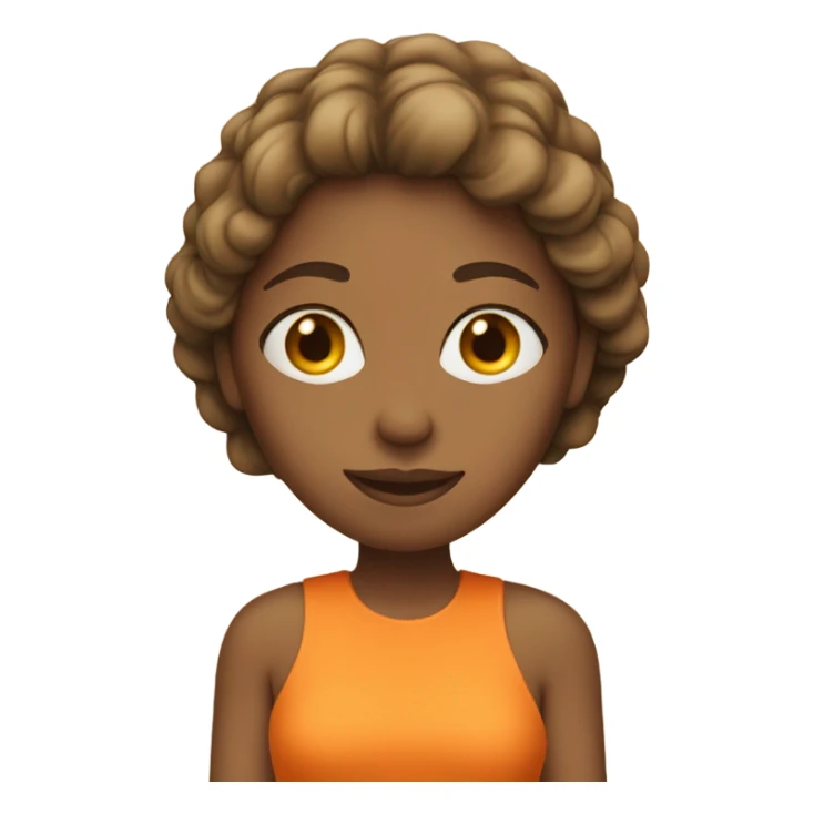 woman in a orange dress an sneakers sticker