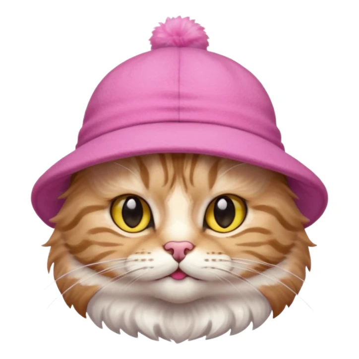 un gato con sombrero rosado sticker