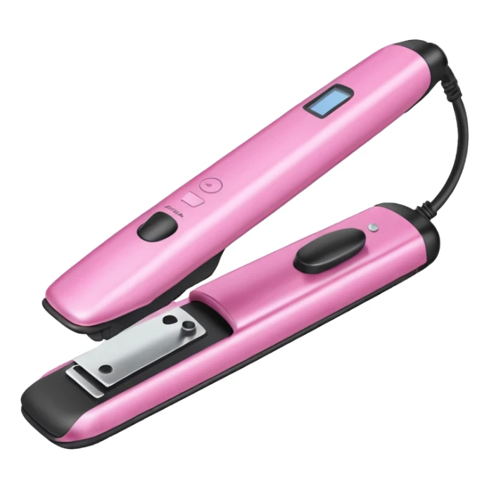 pink hair straightener sticker