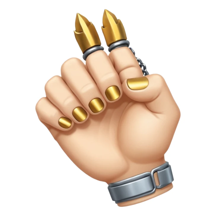 human fist with metal claws coming out sticker