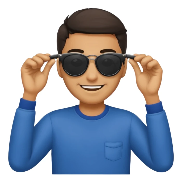 A chill guy tilting his sunglasses rizzily sticker