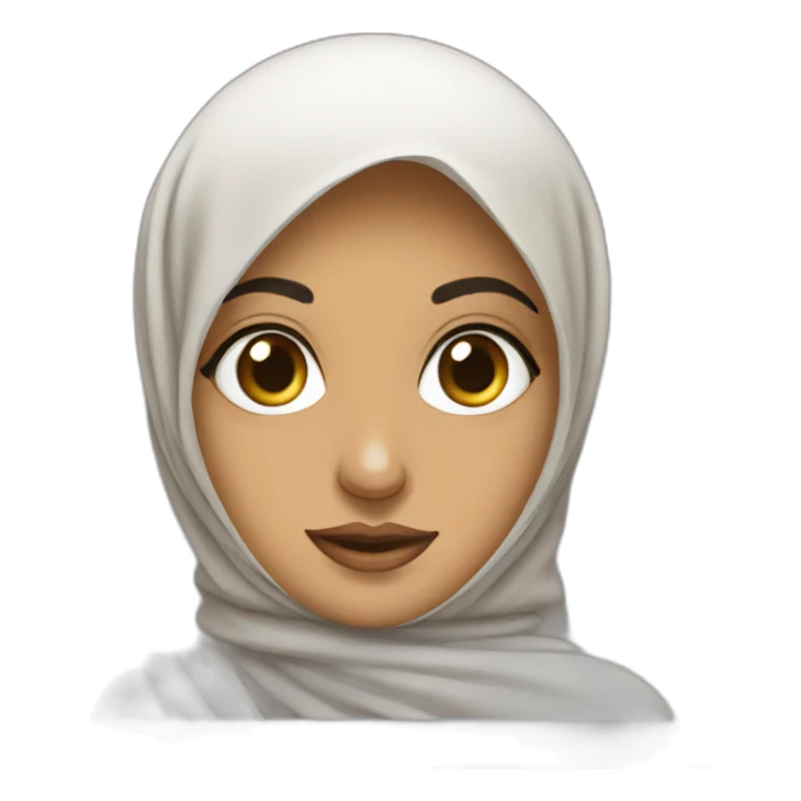 hijab indian women with very big eyes sticker