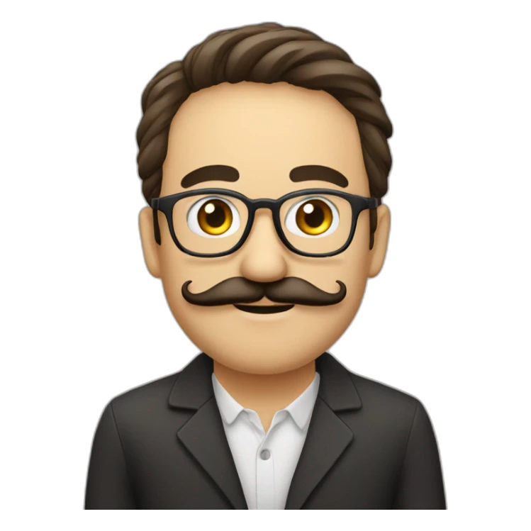 etudiant italo maroccain avec moustache sticker