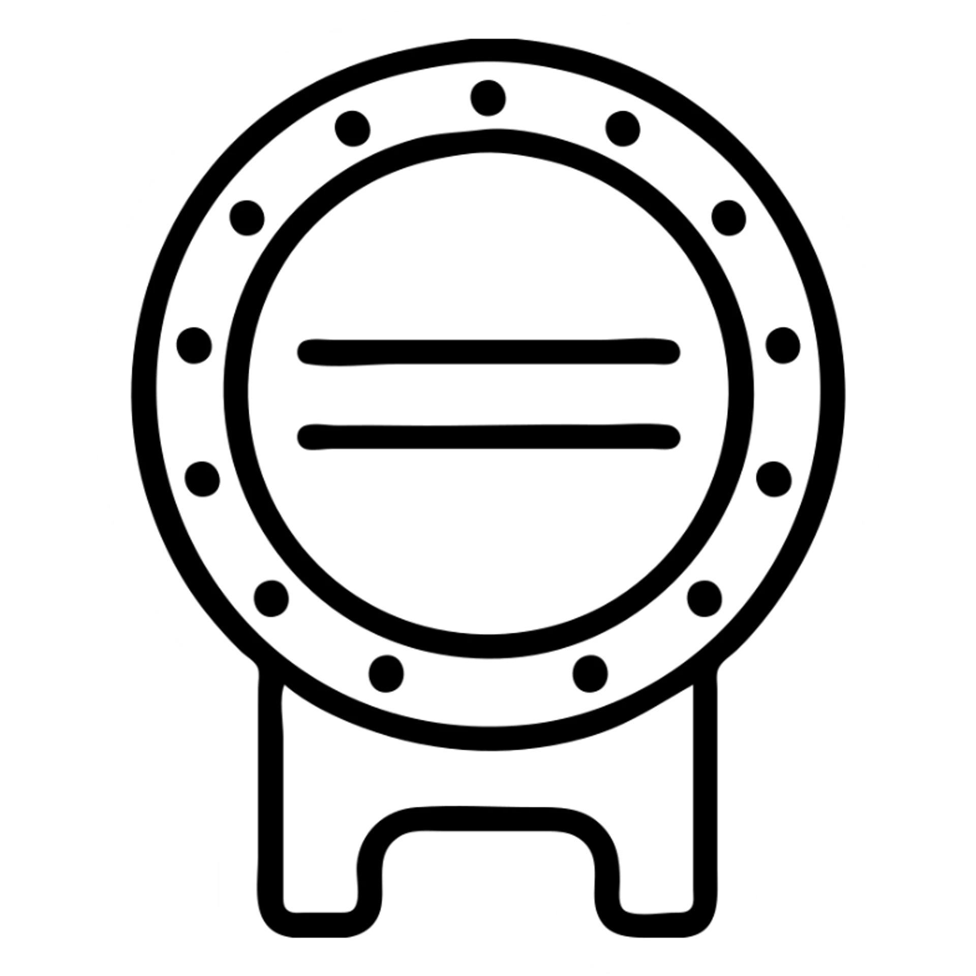 outlined sino Chinese drum icon sticker