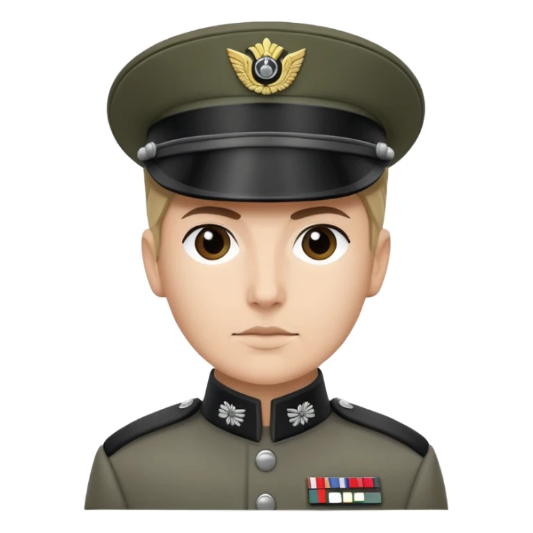 Star Wars Imperial officer with kepi hat and no shoulder boards, olive-gray uniform sticker