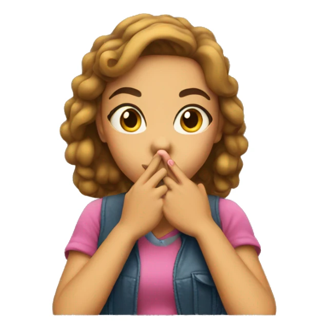 Girl blowing kiss emoji sticker