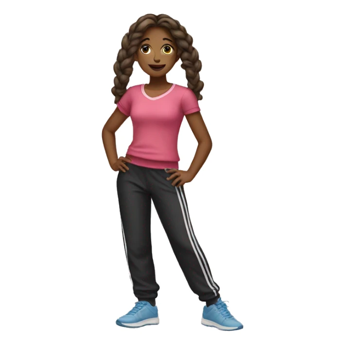 Girl wearing track pants  sticker