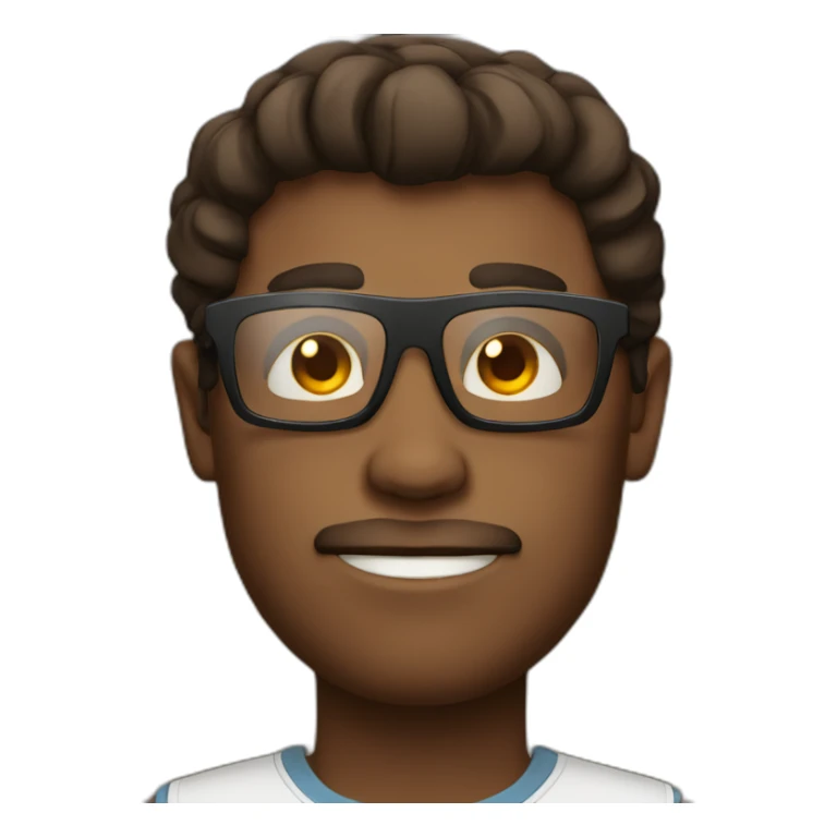 À strong man with brown hair and sun glasses sticker