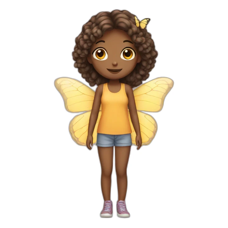 Butterfly girl sticker