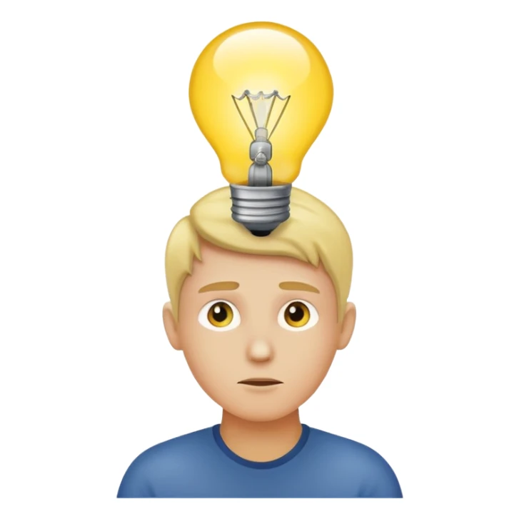 Generate a realistic emoji of someone someone figuring something out being smart about it sticker