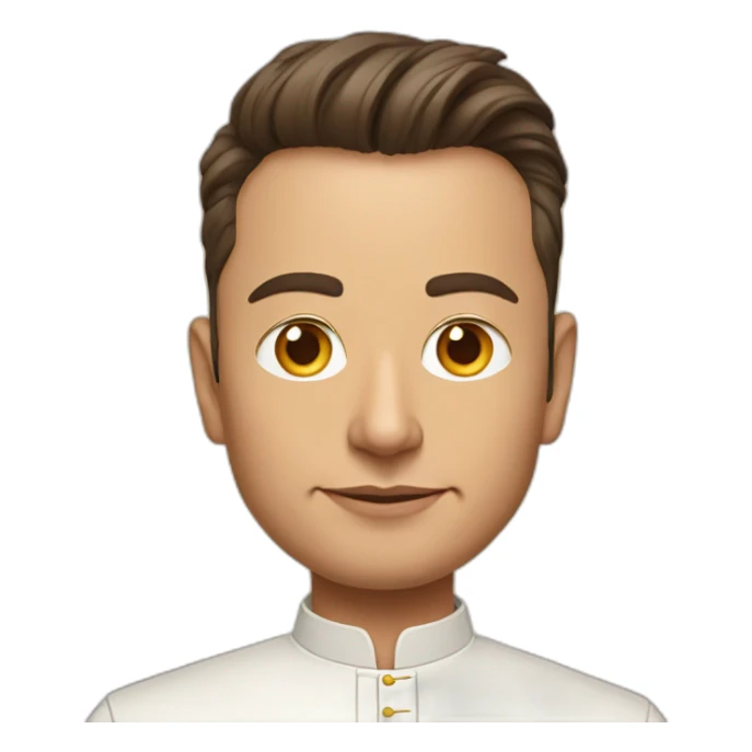 Elon Musk as a Indian priest sticker
