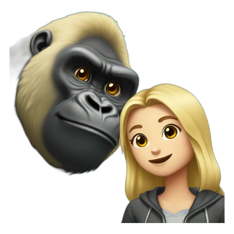 Buf Gorilla with a Blonde girl sticker