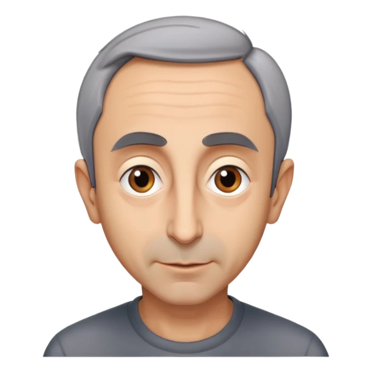 portrait of Eric Zemmour, neutral expression sticker