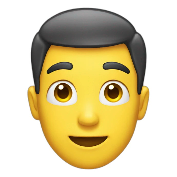 Smile yellow face open eyes 1 raised eyebrow sticker