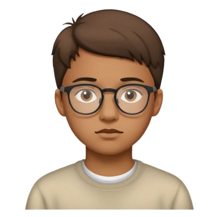 teenager with glasses and has down sticker