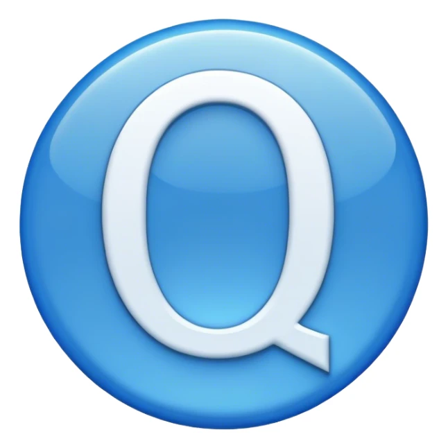 Blue circle with O sticker