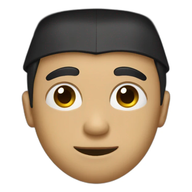 tan boy black hair and eyes with mustache and graduation hat sticker