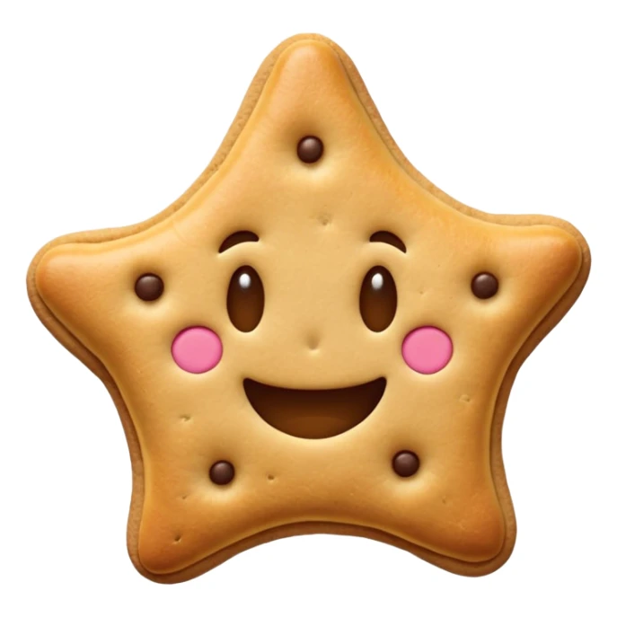 Flork mordiendo galleta expresión feliz sticker