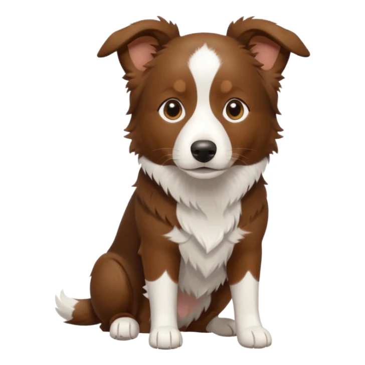 brown border collie short hair sticker